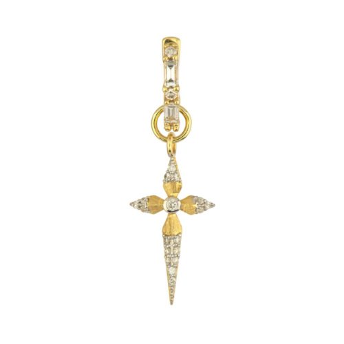 Petite Diamond Large Cross Earring Charm