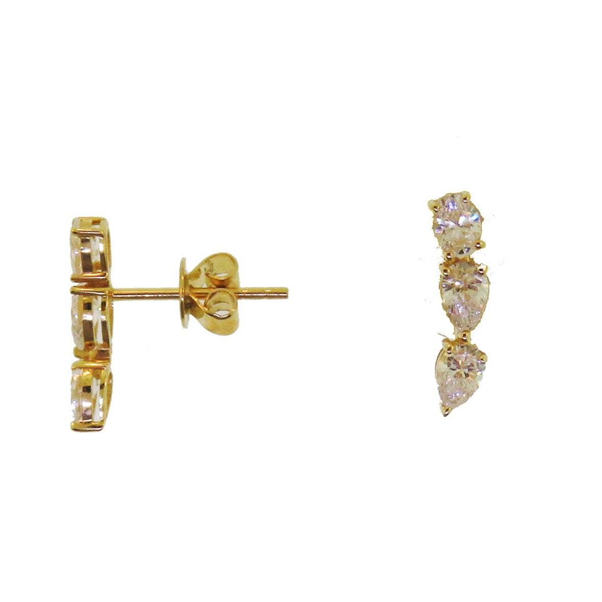 Diamond Ear Climbers Earrings