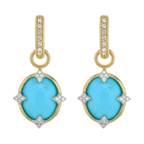 Small Oval Stone Moroccan Quad Earring Charms