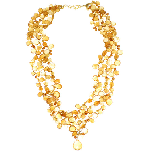 Multi-Strand Citrine Necklace