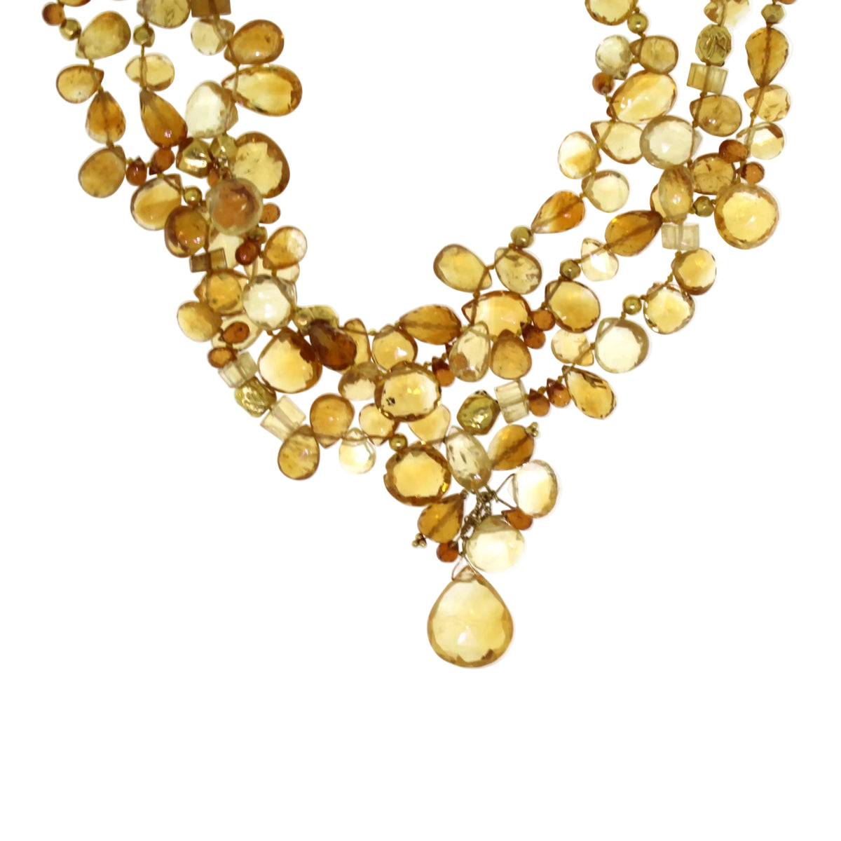 Multi-Strand Citrine Necklace