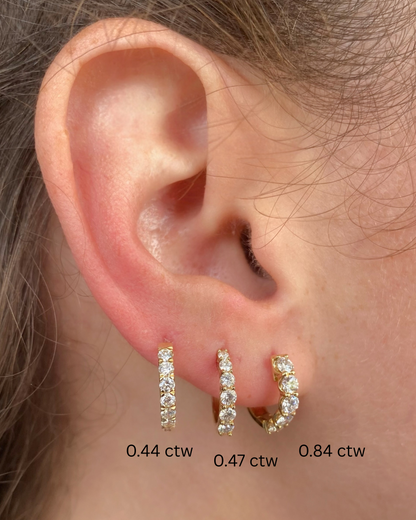 0.84 ctw Diamond Huggies