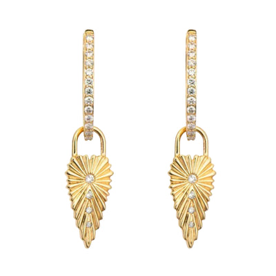Ruffled Heart Earring Charms
