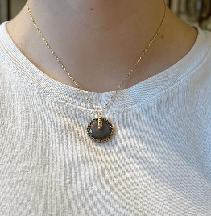 Gray Moonstone Necklace
