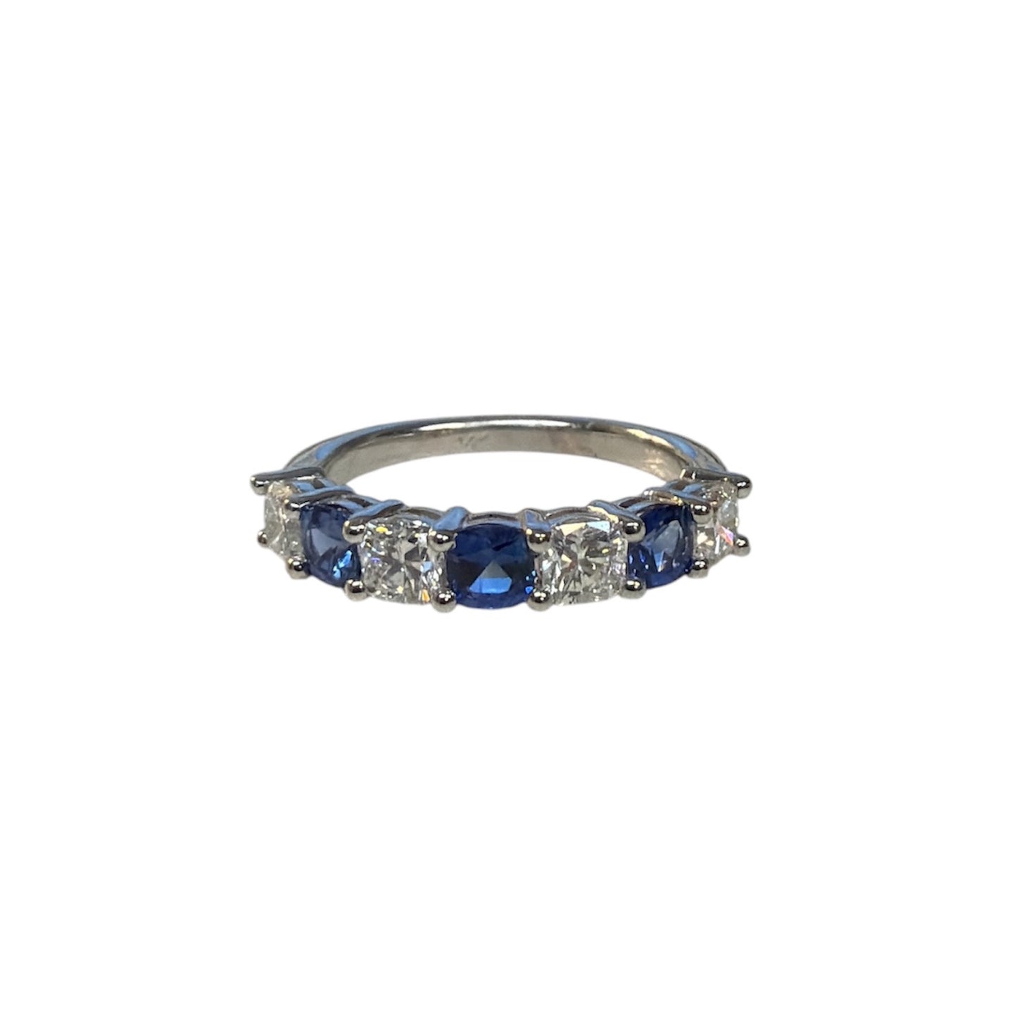 Lab Diamond and Sapphire Anniversary Band