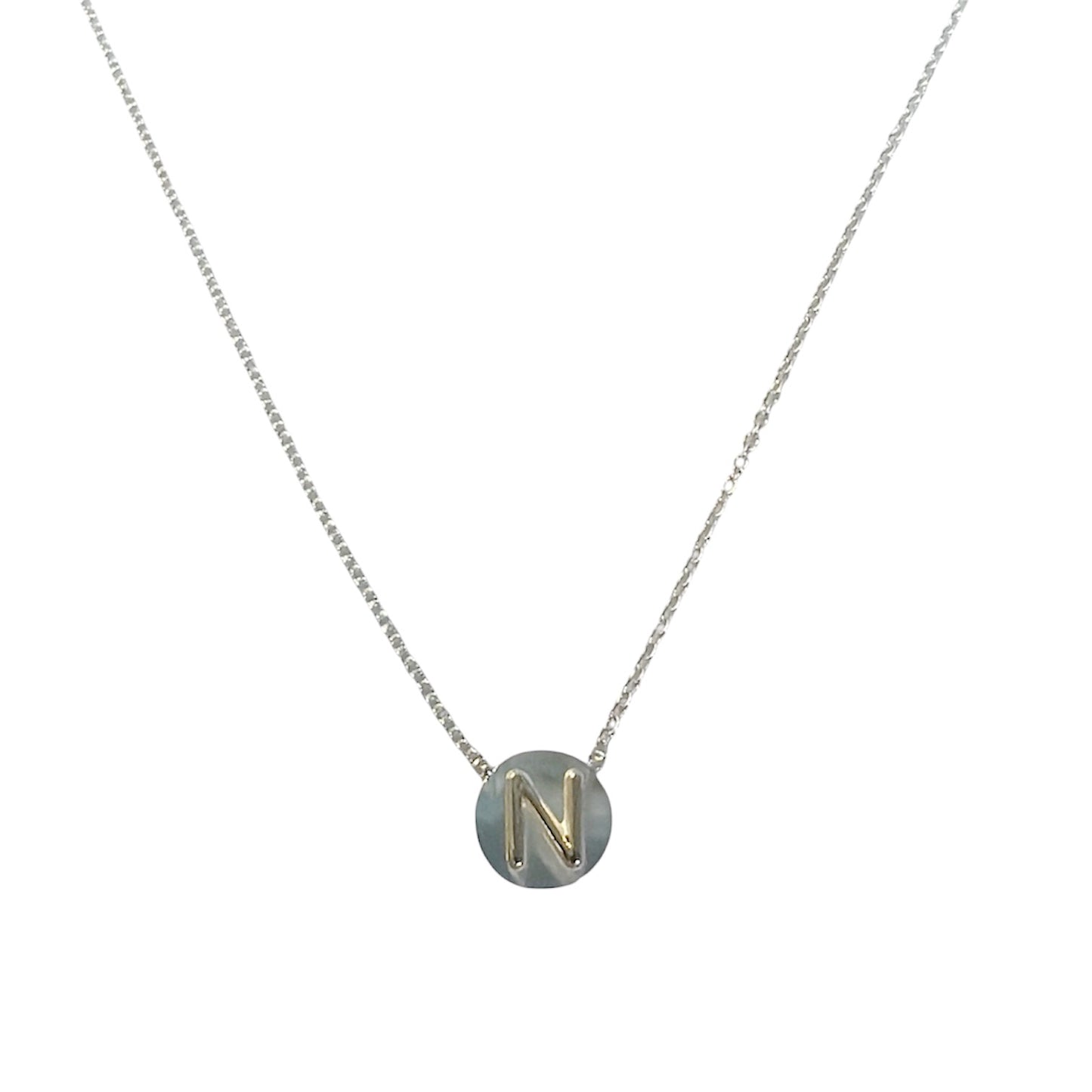 "N" Initial Disc Necklace