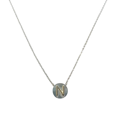 "N" Initial Disc Necklace