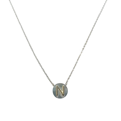"N" Initial Disc Necklace
