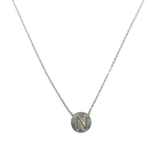 "N" Initial Disc Necklace