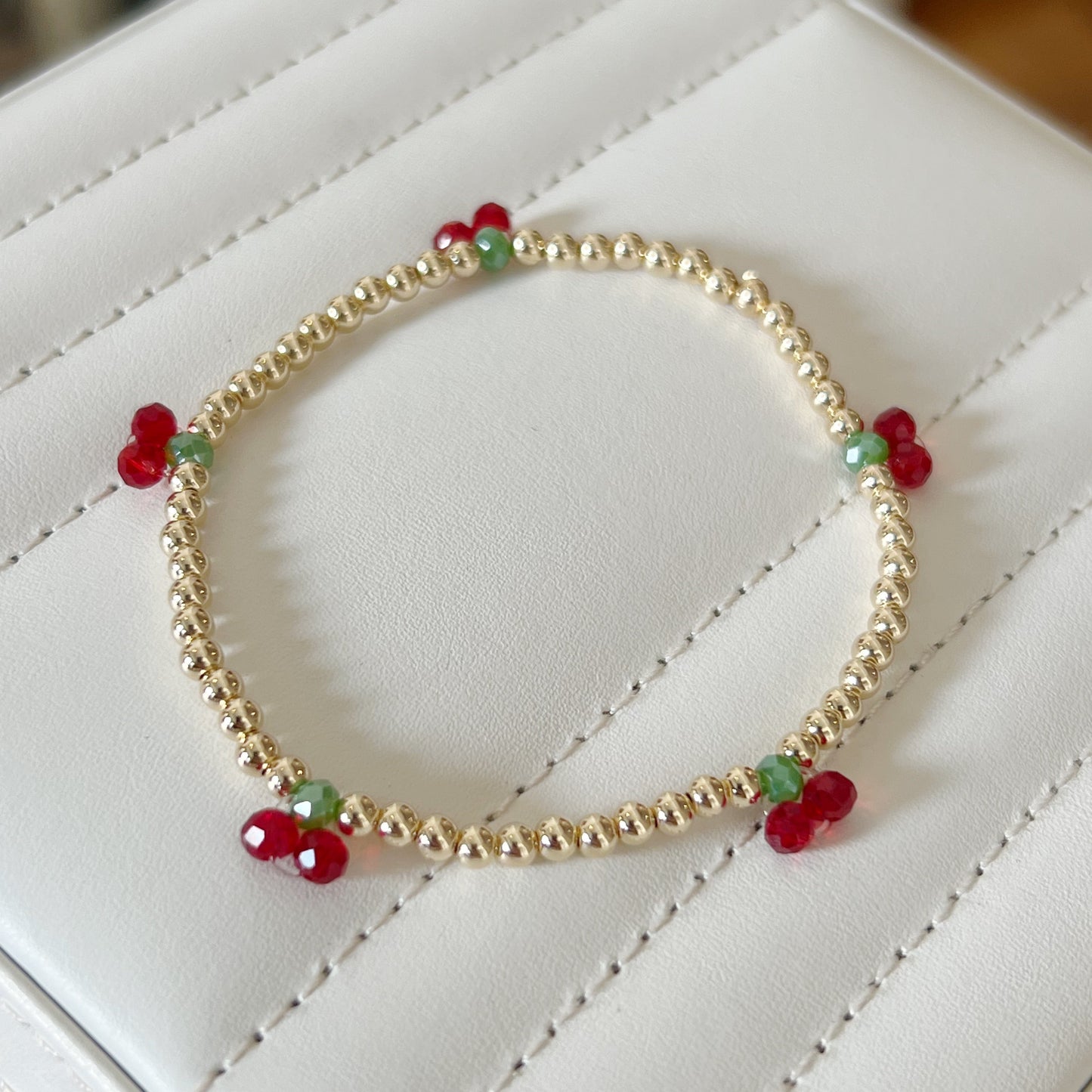 Cherries Beaded Bracelet