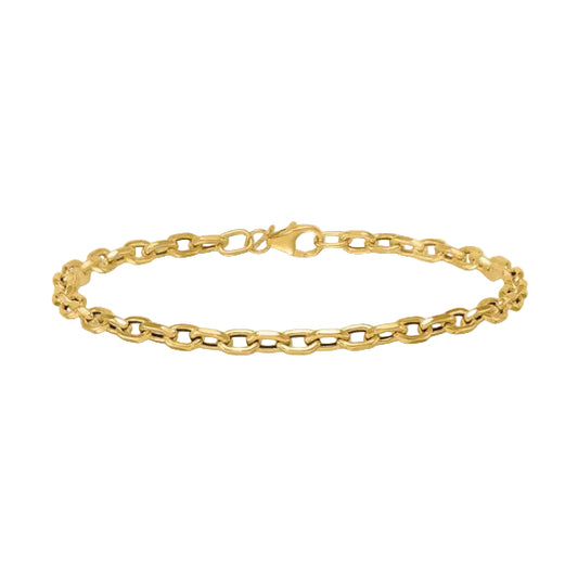Gold Oval Link Bracelet