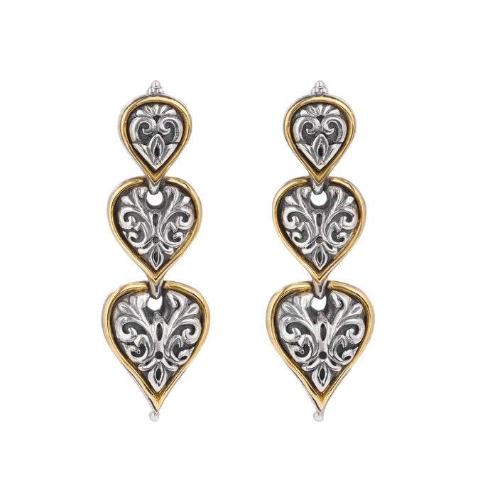 Three Teardrop Earring