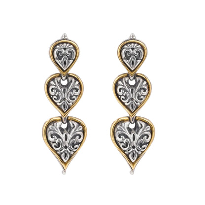 Three Teardrop Earring