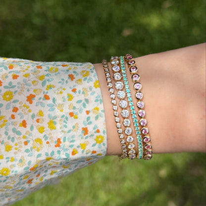 Bezel Set Lab Grown Diamond Tennis Bracelet