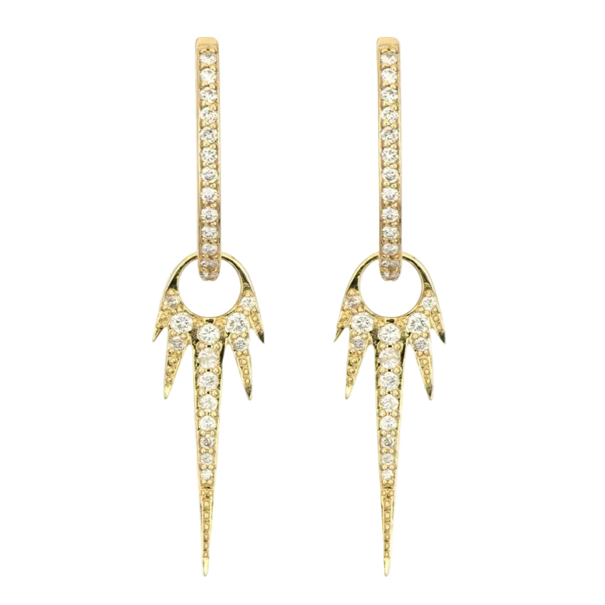 Long Love Explosion Starburst Earring Charms