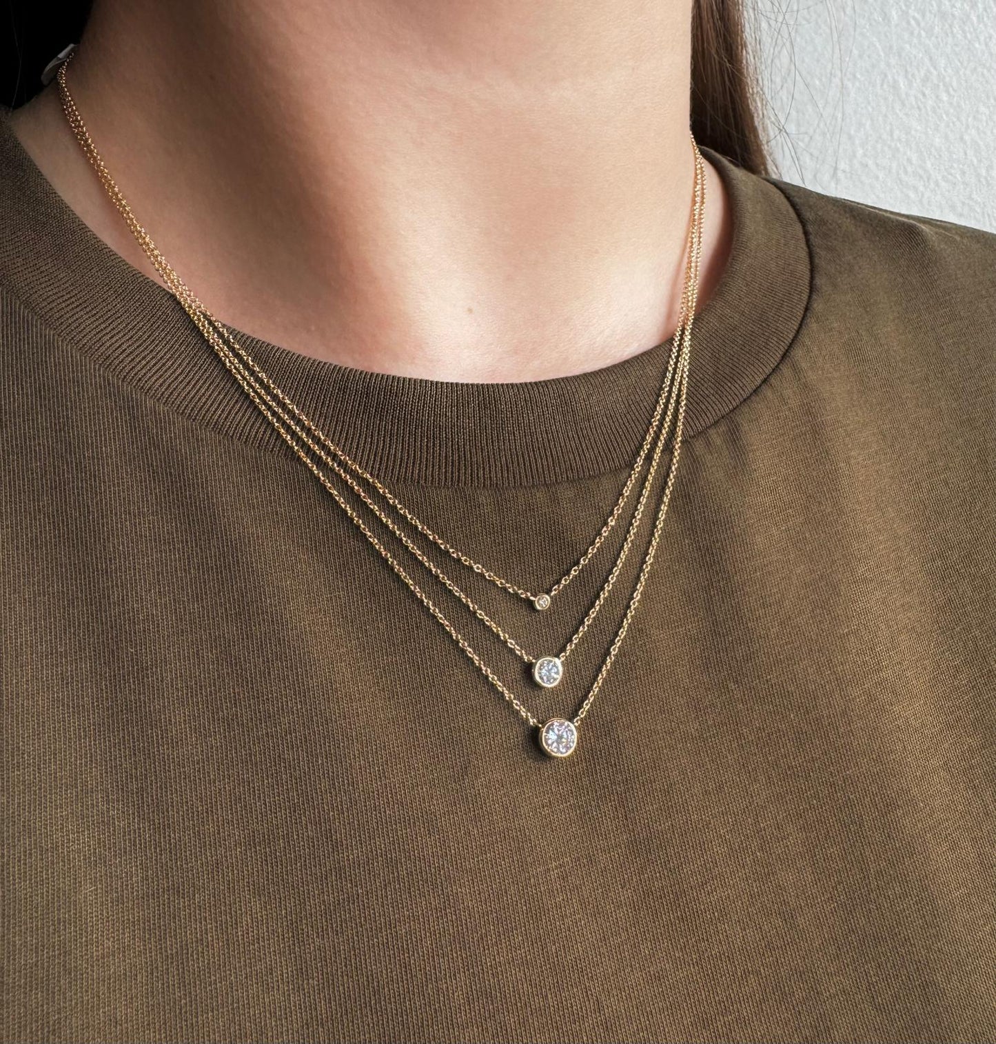 0.02 ctw Round Diamond Solitaire Necklace