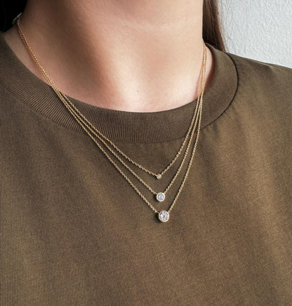 0.02 ctw Round Diamond Solitaire Necklace