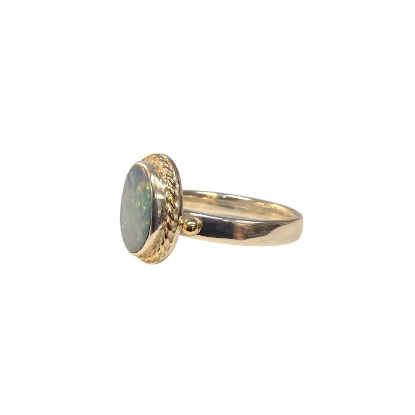 Handmade Boulder Opal Doublet Ring