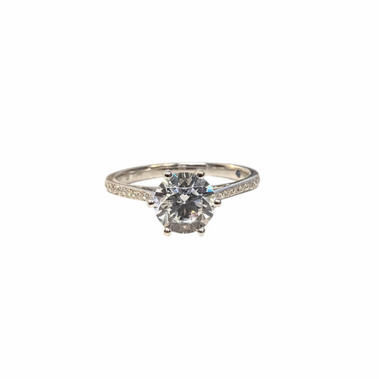 Round CZ Engagement Ring