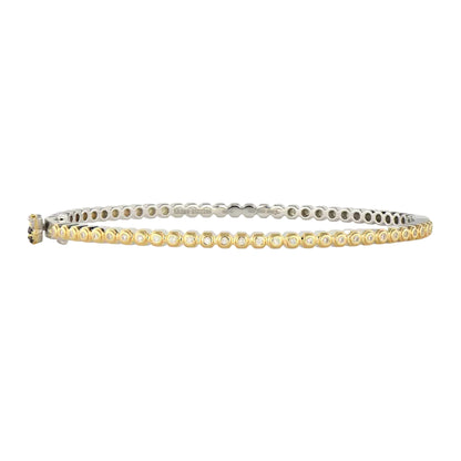 Two-Toned Continuous Honeycomb Diamond Bangle