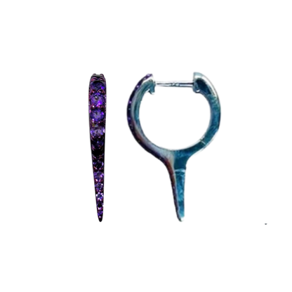 Amethyst Spike Earrings