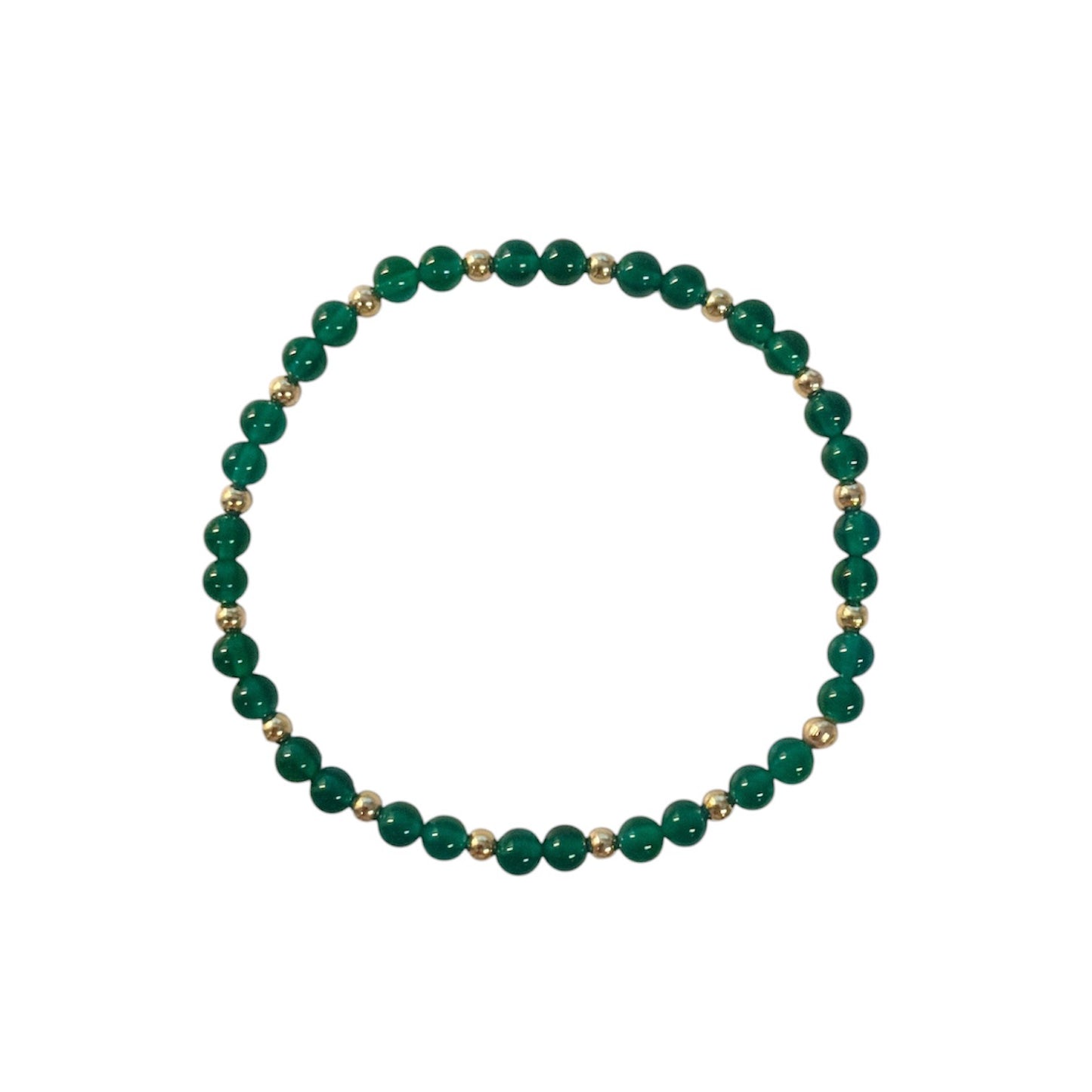 Green Onyx Beaded Stretch Bracelet