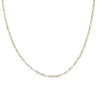 Gold Elongated Oval Link Chain