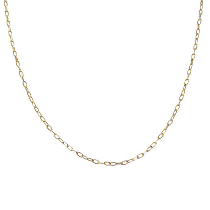 Gold Elongated Oval Link Chain