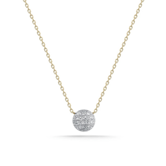 Lauren Joy Mini Disc Yellow Gold Necklace