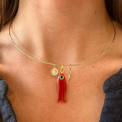 Yellow Gold Italian Horn Pendant