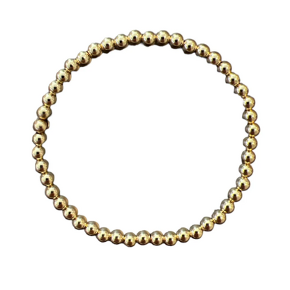 4mm Gold Bead Stretch Bracelet