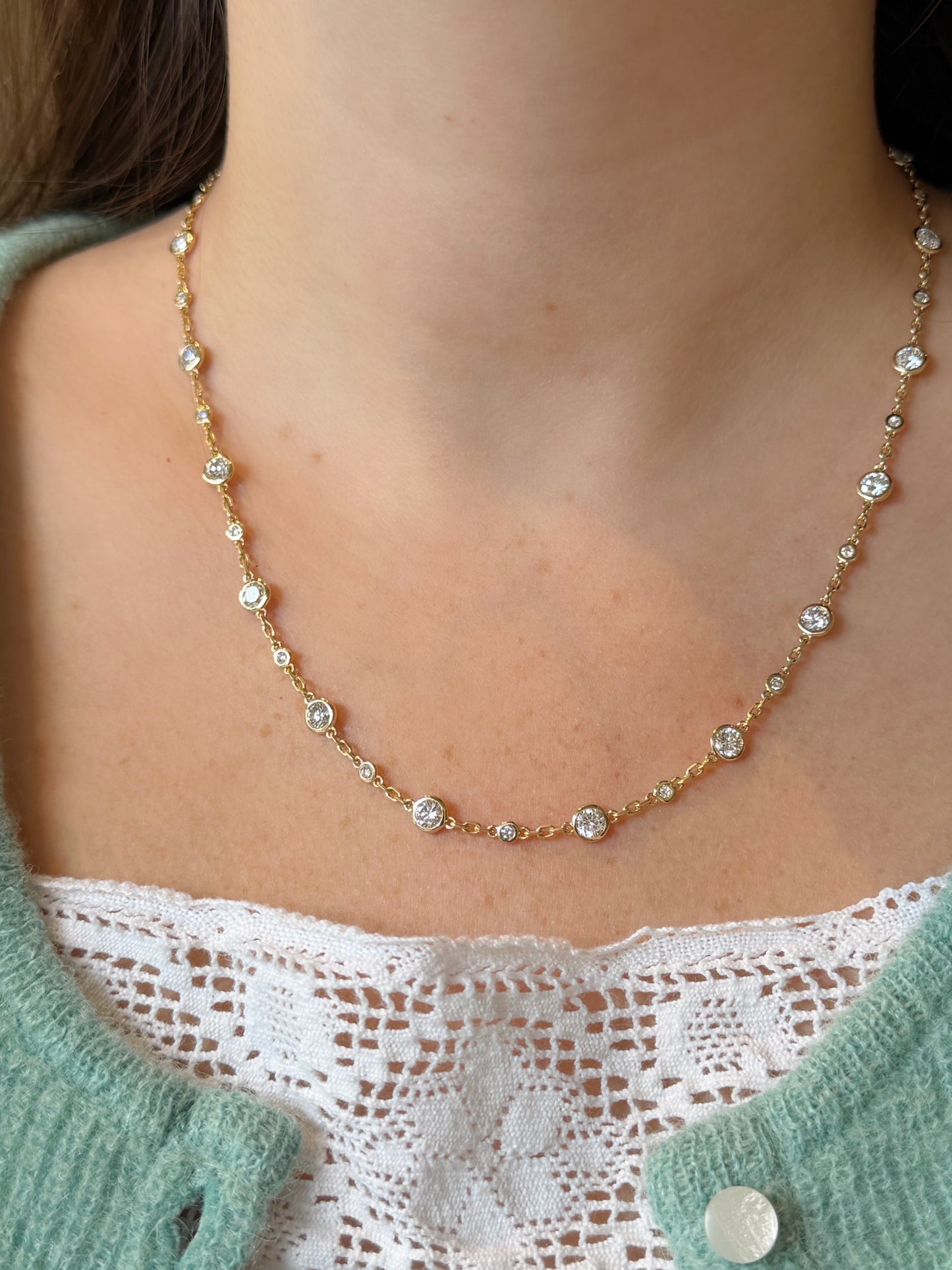 Lab Grown Diamond by the Yard Necklace