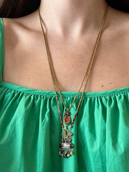 Double Strand Noble Wine Necklace