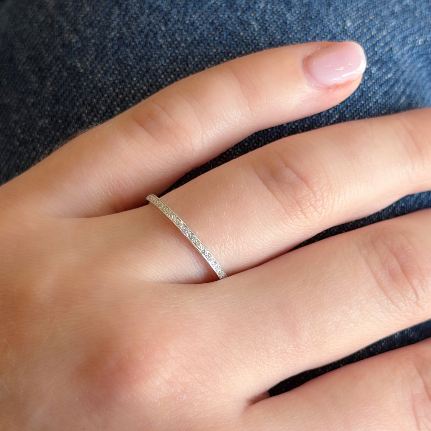 Milgrain Diamond Eternity Band