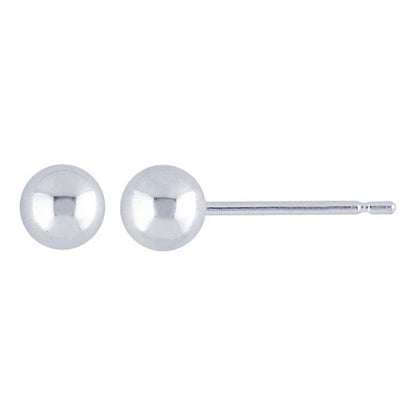 4mm Silver Ball Studs