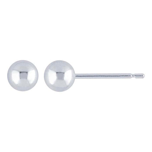 4mm Silver Ball Studs