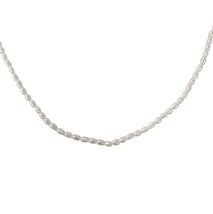 Rice Pearl Beaded Necklace