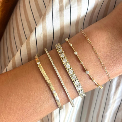 Alternating Diamond & Link Bracelet