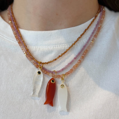 Gemstone Fish Charms