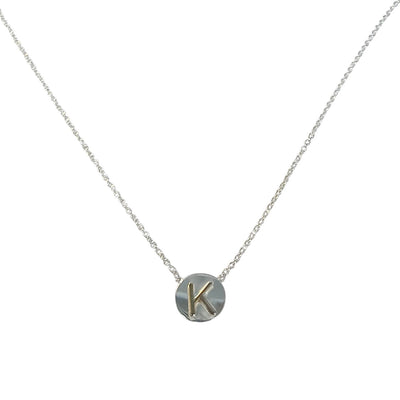 "K" Initial Disc Necklace