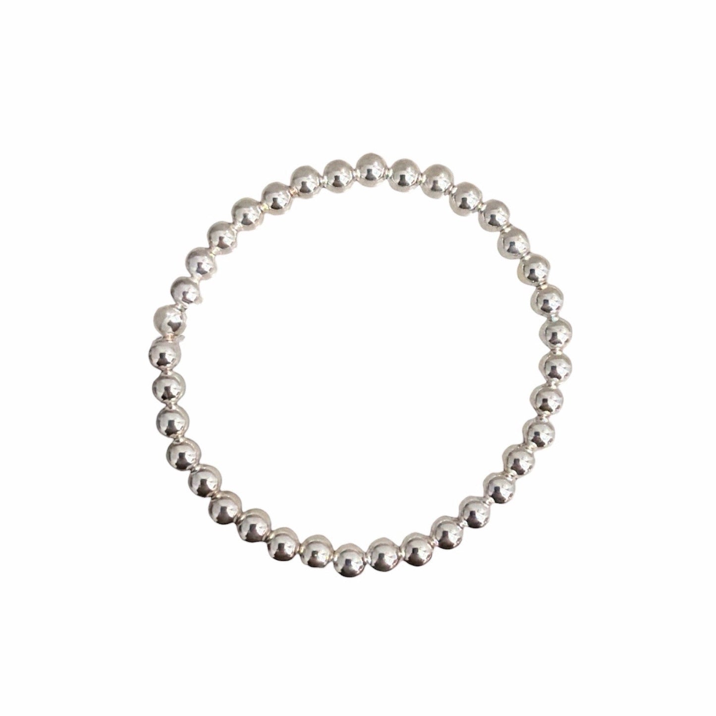 Silver Bead Stretch Bracelets