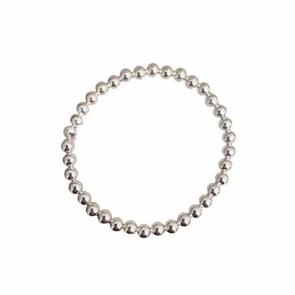 Silver Bead Stretch Bracelets