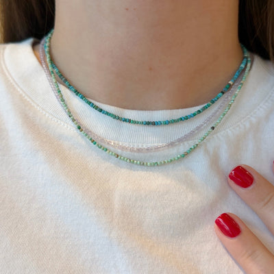 Lavender Quartz Beaded Necklace