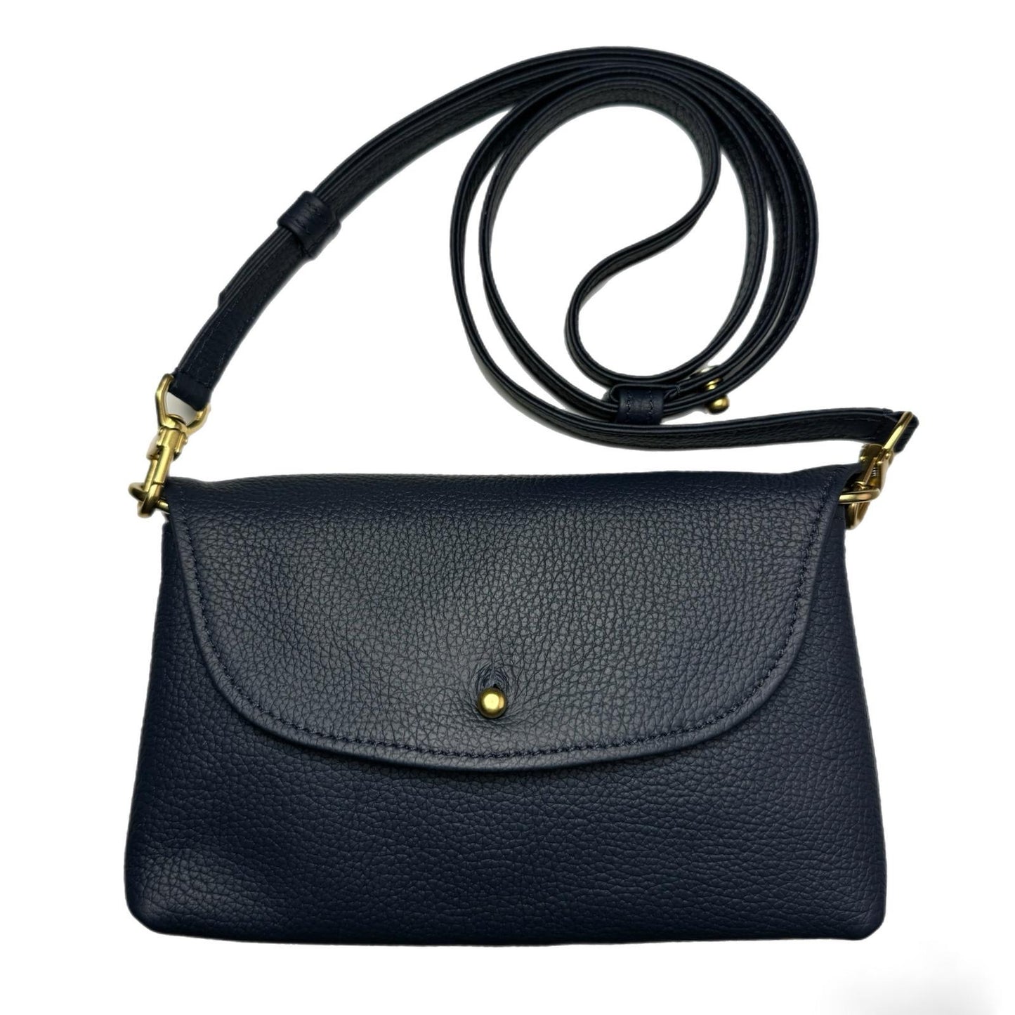 Navy Pebble Grain Kaanapali Crossbody Bag