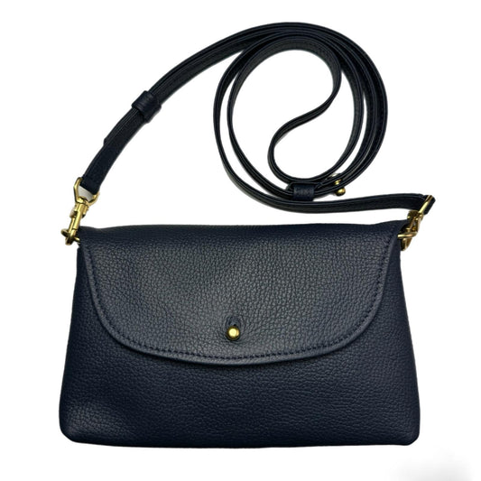 Navy Pebble Grain Kaanapali Crossbody Bag