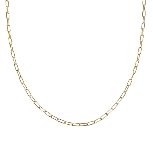 Gold Paperclip Chain Necklace