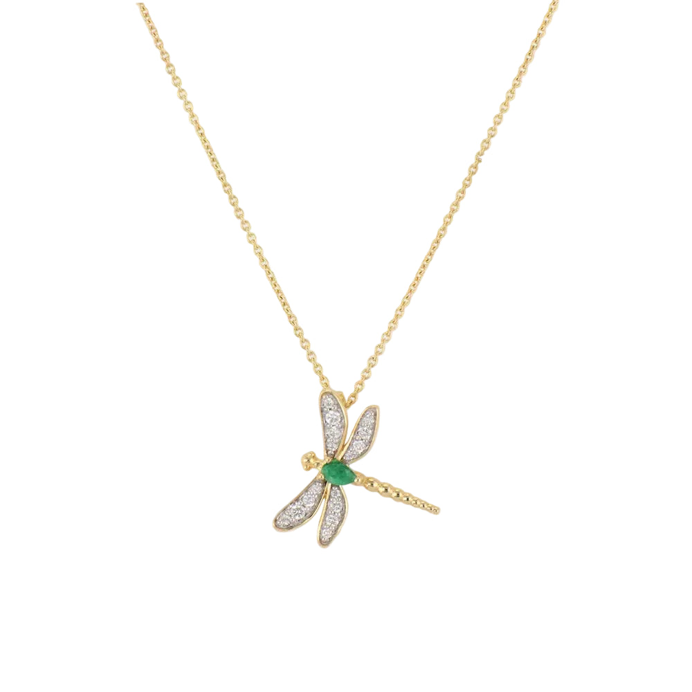 Tiny Sliding Dragonfly Necklace