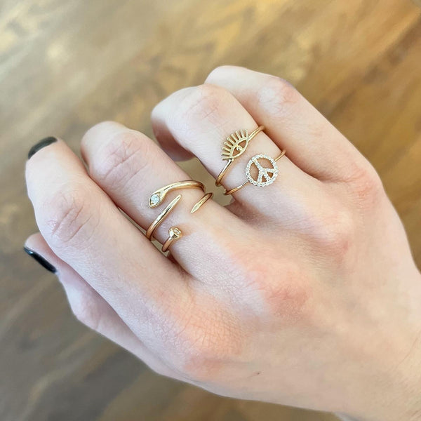 Gold Evil Eye Lash Ring
