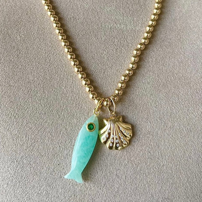 Gemstone Fish Charms