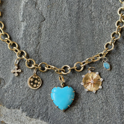 Scattered Star & Moon Diamond Pendant